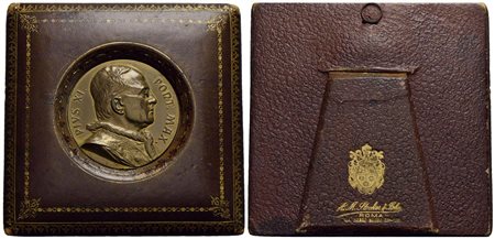 PAPALI - Pio XI (1922-1939) - Placchetta Ø: 60 mm. - AE RR<br>qFDC