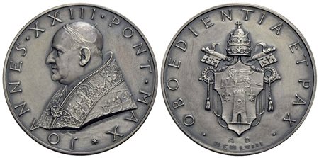 PAPALI - Giovanni XXIII (1958-1963) - Medaglia - 1958 - Busto a s. - R/ OBOEDIENTIA ET PAX Opus: Gia