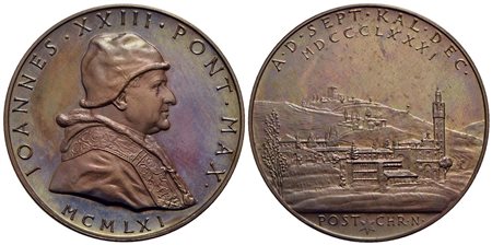 PAPALI - Giovanni XXIII (1958-1963) - Medaglia - 1961 - 80° Genetliaco - Busto a d. - R/ Vista di So