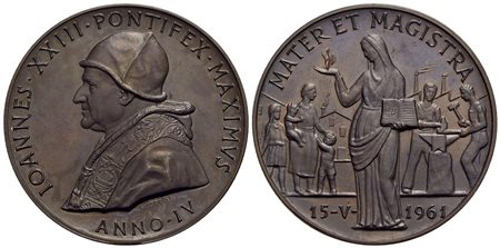 PAPALI - Giovanni XXIII (1958-1963) - Medaglia - A. IV - AE Mont. 14<br>FDC