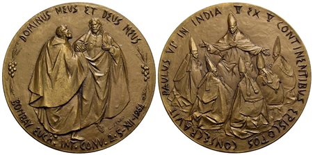 PAPALI - Paolo VI (1963-1978) - Medaglia - 1964 - Viaggio in India e il Congresso Eucaristico - Il P