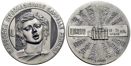 RELIGIOSE - Medaglia - 1974 Loreto - Rassegna internazionale cappelle musicali - Fanciullo che canta