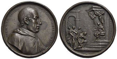 PERSONAGGI - Abbate Lorenzo Tiberni (o Citerni)(monaco cistercense) Sec.XVIII - Medaglia - 1700 - Is