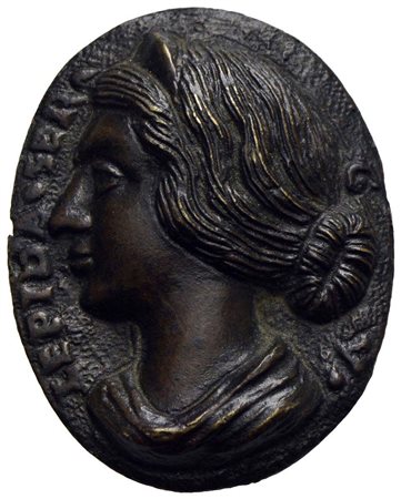 PERSONAGGI - Lepida (Moglie di Galba) - Medaglia - (AE g. 42,1) mm. 43 x 55<br>SPL+