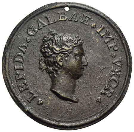 PERSONAGGI - Lepida (Moglie di Galba) - Medaglia Ø: 55 mm. - (AE g. 33,1) Forellino<br>qSPL