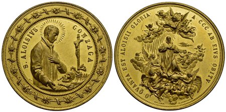 PERSONAGGI - Luigi Gonzaga (Gesuita) (1568-1591) - Medaglia - 1891 - 300° della morte - Busto raggia