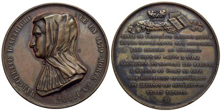 PERSONAGGI - Margherita d'Austria (Moglie di Carlo V) - Medaglia - 1830 Opus: Jouvenel Ø: 46 mm. - (