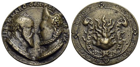 PERSONAGGI - Margherita Gonzaga (1564-1618) - Medaglia - (XVIII Secolo) - Busti affrontati - R/ Entr