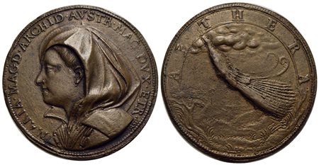 PERSONAGGI - Maria Maddalena D'Austria (1591-1621) - Medaglia - Busto a s. - R/ Pavone in volo a s. 