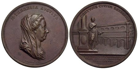 PERSONAGGI - Maria Teresa d'Austria (1740-1780) - Medaglia - 1773 - Fondazione dell'edificio dell'ar