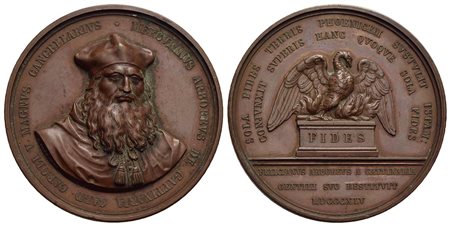 PERSONAGGI - Mercurino Arborio di Gattinara (consigliere Carlo V Spagna) (1465-1530) - Medaglia - 18