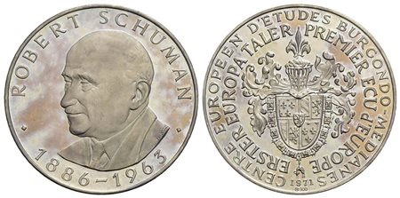 PERSONAGGI - Robert Schuman (politico francese) (1886-1963) - Medaglia - 1950 - A ricordo della sua 