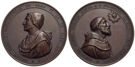 PERSONAGGI - San Bonaventura (vescovo) (1217-1274) - Medaglia Opus: Bianchi Ø: 60 mm. - (AE g. 92,2)