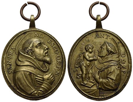 PERSONAGGI - San Francesco d'Assisi (1182-1226) - Medaglia - (AE g. 49,8) mm. 40 x 45<br>qSPL