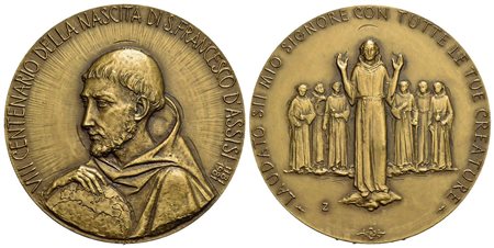 PERSONAGGI - San Francesco d'Assisi (1182-1226) - Medaglia - 1181-1981 VIII° Centenario della nascit