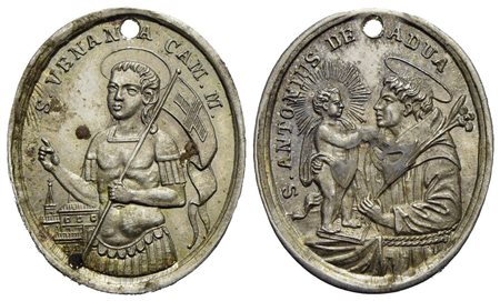 PERSONAGGI - Sant'Antonio da Padova (1195-1231) - Medaglia - Sant'Antonio con Gesù in grembo - R/ Sa