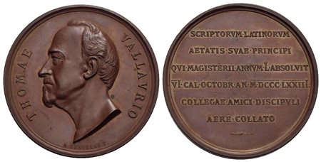 PERSONAGGI - Tommaso Vallauri (politico e filologo) (1805-1897) - Medaglia - 1873 - 50° anniversario