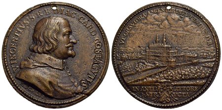 PERSONAGGI - Vincenzo Costaguti (Cardinale) (1601-1660) - Medaglia - 1647 - Costruzione della villa 