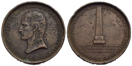 NAPOLEONICHE - Napoleone I, Imperatore (1804-1814) - Medaglia - 1804 - Apertura del Monte Genevre - 