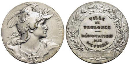 FRANCIA - Terza Repubblica (1870-1940) - Medaglia - Città di Tolosa - Rinnovo dei mestieri Ø: 40 mm.
