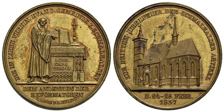 GERMANIA - MUNSTER - Medaglia - 1837 - Martin Lutero Opus: Loos Ø: 30 mm. - (AE g. 13,8)<br>SPL-FDC