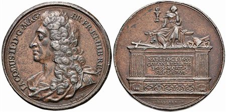 GRAN BRETAGNA - Giacomo II (1685-1688) - Medaglia - 1701 - Per la sua morte - Busto a s. - R/ Monume