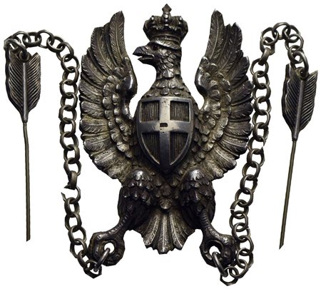 Articoli militari - Aquila sabauda che completa la fascia di grande uniforme per ufficiali del Regio