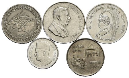 Estere - Lotto di 5 monete -<br>BB+÷SPL+