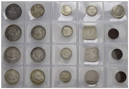 Estere - OLANDA - Lotto di 20 monete dal 1/2 centesimo al 1/2 gulden -<br>Varie