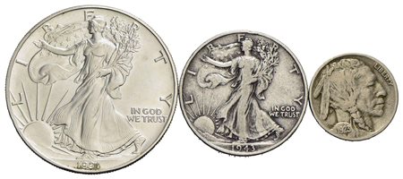 Estere - U.S.A. - Lotto di tre monete -<br>BB÷qFDC