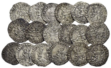 Zecche Italiane - NAPOLI - Lotto di 18 gigliati -<br>Varie