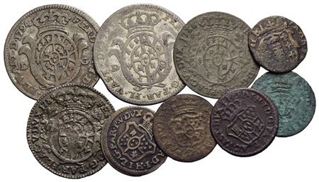 Zecche Italiane - PARMA - Lotto di 9 monete -<br>MB÷BB+