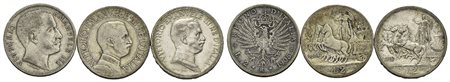 Savoia - Vittorio Emanuele III (1900-1943) - 2 Lire - 2 Lire 1905 Araldica, 1908 Veloce e 1916 Brios