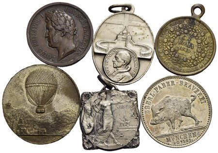 Medaglie - Lotto di 6 medagliette<br>Varie