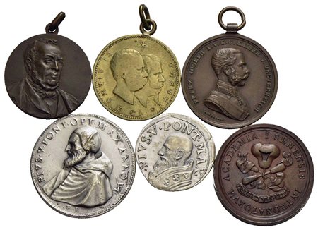 Medaglie - Lotto di 6 medaglie<br>Varie