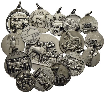 Medaglie - MOSTRA CANINA - Medaglie premio di concorsi canini svoltisi a Como, Bellagio, Brescia, Br