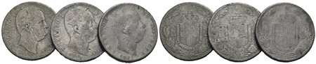 Umberto I (1878-1900) - 2 Lire - 2 Lire 1881-1884 e altro - Falsi d'epoca di peso scarso (gr. 7,01, 