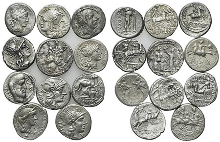 Lot of 11 Roman Republican Denarii, to be catalog. Lot sold as is, no return