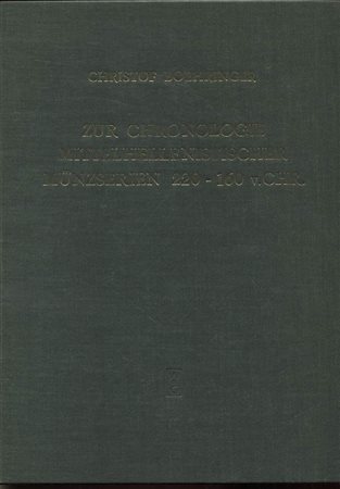 BOEHRINGER  C. – Zur chronologie mittelhellesticher munzserien 220 – 160 v. CHR.  Berlin, 1972. Pp. XI, tavv. 40. Ril. ed.  Buono stato. 