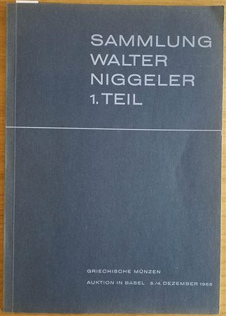 Bank Leu – Munzen und Medaillen Sammlung Walter Niggeler 1 Teil Griechische Munzen 03-04 Dezember 1965. Brossura ed. pp. 67, lotti 554, tavv. 32 in b/n. Buono stato