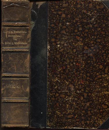 BERMANN J. – Verzeichinss der munz und medaillen sammlung Leopold Welz von Wellenheim. Band II,  II  abtheilung. Wien, 7 – Janner – 1846. Pp. 805, nn.15818. ril. \ pelle con angoli sciupata, buono stato.