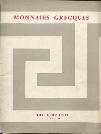 BOURGEY E. – Monnaies Grecques. Paris, 2 Juliette 1964. Nn. 123, tavv. 3. Ril. editoriale, buono stato, lista prezzi Val. Spring, manca.