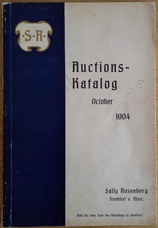 Rosemberg S. Auktions – Katalog. Inhalt: Die Universalsammlung eines bekannten suddeutschen Sammlers. Geprage neufurstlicher Hauser, meist in feinster Erhaltung, aus dem Besitze des Herrn R. Sallmann, Dresden. Stadtemunzen ( vorwi