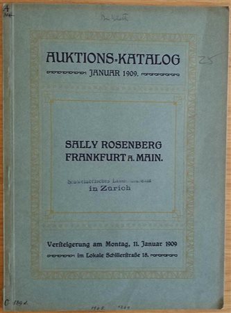 Rosemberg S. Auktions – Katalog. Inhalt: Sammlung des Herrn Gutsbesitzer Carl Rothmann- Uettingshof. Munzen und Medaillen des Deutschen Orders, sowie der Baltischen Provinzen. Munzen un d Medaillen verschiedener Lander, darunter e
