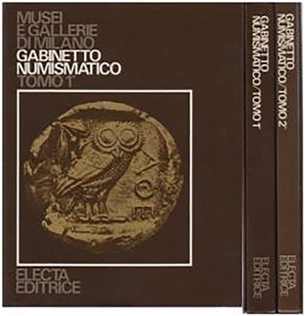 BELLONI G. G. - Gabinetto Numismatico - Musei e Gallerie di Milano. Milano 1977. (2 voll.) Tomo 1: Monete greche - Monete romane. Nr. 1-772, 240 pp.; Tomo 2: Monete italiane. Nr. 773-1158, pp. 241-403. Tutte le monete ill. b, n.