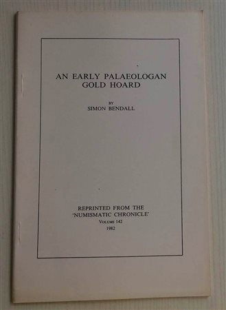 Bendall S. An Early Palaeologan Gold Hoard. Reprinted from “Numismatic Chronicle” Vol. 142. 1982. Brossura ed. pp. Da 67 a 82, tavv. Da 13 a 20 in b/n. Ottimo stato.