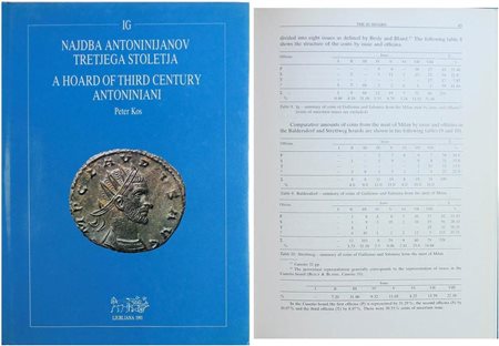 KOS Peter. A Hoard of Third Century Antoniniani. Ljubljana 1991. Hardcover, pp. 99, pl. 50