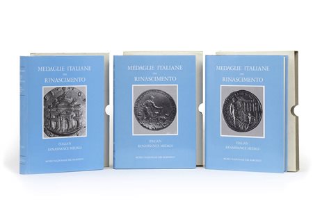 POLLARD J. G. - Italian Renaissance medals in the Museo Nazionale of Bargello: Medaglie italiane del Rinascimento nel Museo Nazionale del Bargello. Firenze, 1984-1985. Three volumes (32 cm), I (1400-1530): xlvii (1), 608 (4) pp., 