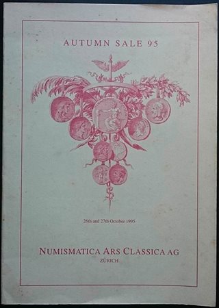 Nac - Numismatica Ars Classica. Autumn Sale 95. Zurigo, 26-27 Ottobre 1995. Brossura editoriale, 1678 lotti, tavole B/N + 8 tavole a colori. Ottime condizioni, copertina macchiata