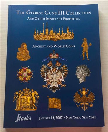 Stack's United States Gold Coins from The American Numismatic Society Collection 101 Die Duplicates. New York. 11 January 2007. Brossura ed. pp. 59, lotti da 2001 a 2101, ill. a colori. Ottimo stato.